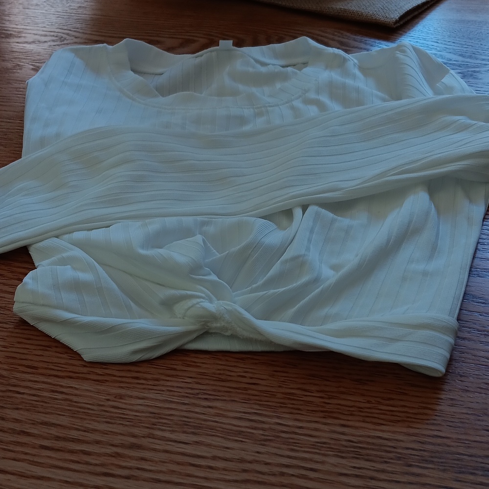 GIRLS White  LS Top